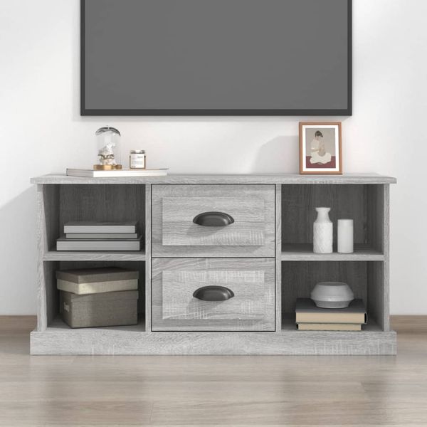 vidaXL TV skrinka sivý dub sonoma 99,5x35,5x48 cm kompozitné drevo