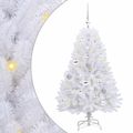 vidaXL Umelý Sklápací Vianočný Stromček Biela 120 cm PVC a oceľ