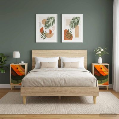 vidaXL Nočný stolík BONN 2 ks Dub sonoma 36 x 33 x 60 cm