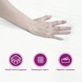 vidaXL LED box s pružinami s čelnou doskou Čierny 140 x 200 cm Zamat