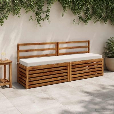 vidaXL Vankúš na lavičku SOEST 100% polyester Biela 180 x 40 x 8 cm