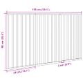 vidaXL Brána pre psa skladacia 3 panely čierna 150 cm topoľové drevo