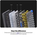 Endorfy mechanická klávesnica Thock V2 Compact / bezdrôtová / ARGB / yellow sw. / USB / kompaktná / CZ/SK layout Klávesnica, herná, bezdrôtová, mechanická, Endorfy Yellow, CZ/SK layout, 60% veľkosť, ARGB, hliníková konštrukcia, Bluetooth, 2,4