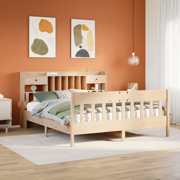 vidaXL Posteľ bez matraca 180x200 cm masívna borovica