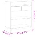 vidaXL Barový stolík FLAM 92x45x110 cm masívna borovica
