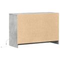 vidaXL TV stolík s LED betónovosivý 91x34x61 cm kompozitné drevo