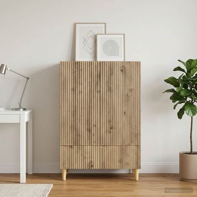 vidaXL Servírovacia skriňa Dub artisan 66 x 34,5 x 95 cm