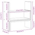 vidaXL Stolový organizér nastaviteľný biely 40x17x41 cm kompozit.drevo