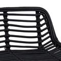 vidaXL Barová stolička 2 pcs Čierny 44 x 46 x 91 cm Ratan a oceľ