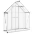 vidaXL Skleník so základovým rámom strieborný 169x58x195 cm hliník