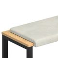vidaXL Vankúš na lavičku Zamat Krémová Hĺbka 35 cm