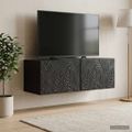 vidaXL Nástenná TV skrinka 78,5 x 41 x 30 cm Čierna Kompozitné drevo