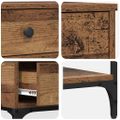 vidaXL Konzolový stôl Staré drevo 75 x 34,5 x 75 cm Kompozitné drevo
