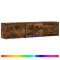 vidaXL TV skriňa s LED 165 x 34 x 40 cm Údený Dub Konštruované drevo