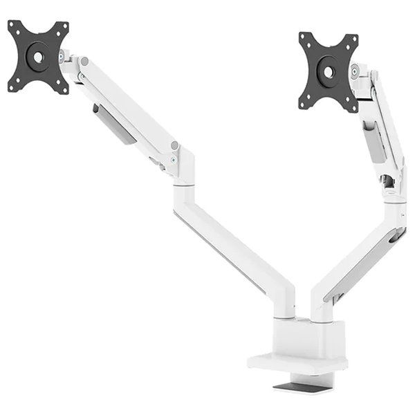 Neomounts DS70-250WH2 Neomounts NEXT Slim Desk Mount, double display (topfix clamp/grommet), white Držák, VESA, stolní, pro 2 ploché/zakrivené monitory, úhloprícka 17–32", náklon 90°, otácení 180°, rotace 360°, nosnost 18kg, bíl