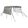 vidaXL Strieška Bimini s 3 oblúkmi a sieť. stenami 183x(137-152)x137cm