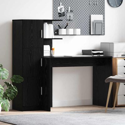 vidaXL Stôl 2 pcs Čierny dub