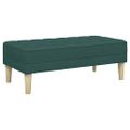 vidaXL lavička s vankúšom Tmavozelená 113 x 57 x 39 cm látka