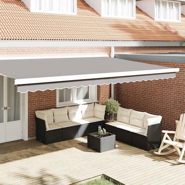 vidaXL Nahrádzajúci lem markízy Svetlosivá 480 x 20 cm Polyester