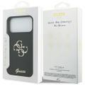 Guess Silicone Big 4G Script puzdro na iPhone 17 Pro Max čierna