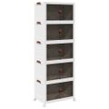 vidaXL stohovateľný úložný box s kolesami 5poschodový 75L 64x40x179 cm