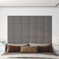 vidaXL Nástenné panely 12 ks bledosivé 30x30 cm látkové 1,08 m²