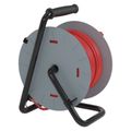 Predlžovací kábel EMOS P19425P na bubne 25 m / 4 zásuvky / červený / PVC / 230 V / 1,5 mm2