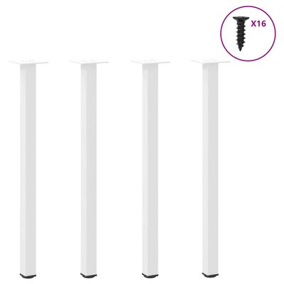 vidaXL Nohy konzolového stolíka 4 ks biele 72-74 cm oceľové