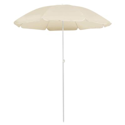 vidaXL Záhradný slnečník, oceľová tyč, pieskový 180 cm