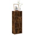 vidaXL Knižnica dymový dub 40x24x102 cm kompozitné drevo
