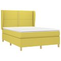 vidaXL Boxspring posteľ s matracom zelená 140x190 cm látka