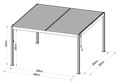 Bioklimatická pergola G21 Austin Premium 4x4 m, antracitová hliníková