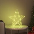 vidaXL 3D hviezda 50 LED Teplá biela 55 x 53.5 x 10 cm Akryl