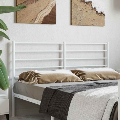 vidaXL Kovové náhradné čelo postele, biele 120 cm