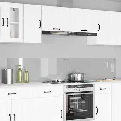 vidaXL Kuchynský obklad 2 pcs Priehľadná 110 x 40 cm tvrdené sklo
