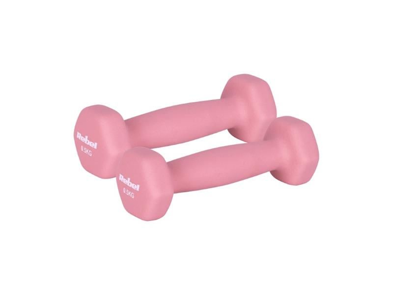 Sada liatinových a neoprénových činiek HEX REBEL RBA-2330-0,5 2x0,5kg