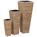vidaXL Vyvýšené záhony 3 ks, vodný hyacint, hnedé