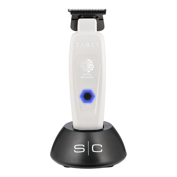 Profesionálny kontúrovací strojček STYLECRAFT Saber trimmer White