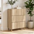 vidaXL Zásuvkový kabinet 66 x 34,5 x 90 cm Kompozitné drevo Dub sonoma