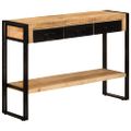 vidaXL Konzolový stolík 110x30x76 cm masívne mangové drevo