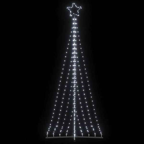 vidaXL LED vianočný stromček 447 LED studená biela 250 cm