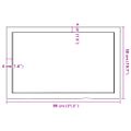 vidaXL Kúpeľňová doska tmavohnedá 80x50x(2-4) cm ošetrený masív