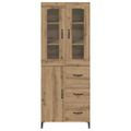vidaXL Highboard Remeselný dub 69,5 x 34 x 180 cm Kompozitné drevo
