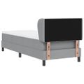 vidaXL Posteľ s pružinovým rámom Svetlosivá 80 x 200 cm látka
