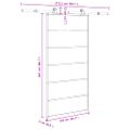 vidaXL Posuvné dvere s kovaním 102x205 cm ESG sklo a hliník