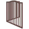 vidaXL Brána pre psa skladacia 2 panely hnedá dub 160cm topoľové drevo