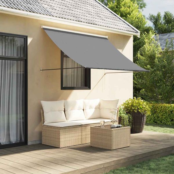 vidaXL Zaťahovacia markíza antracitová 250x150 cm látka a oceľ