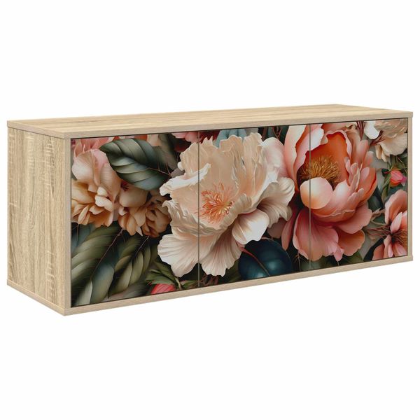 vidaXL Nástenný TV kabinet BORNE 102 x 33 x 40 cm Dub sonoma