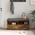vidaXL Predsieňová lavica Údený Dub 100 x 38 x 46 cm