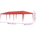 vidaXL Párty stan Červená 900 x 300 x 255 cm PE a oceľ